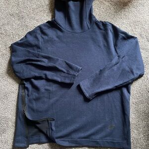 Men's NIKE Navy Blue TECH Funnel neck fleece 3x